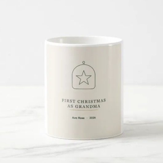 Eerste kerst als oma 2026 Aandenken Mok