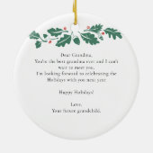 Eerste kerst als oma Baby Scan aangekondigd Keramisch Ornament (Achterkant)