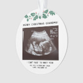 Eerste kerst als oma Baby Sonogram Keepsake Ornament (voorkant)