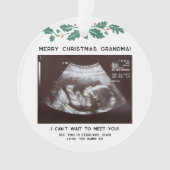 Eerste kerst als oma Baby Sonogram Keepsake Ornament (voorkant)