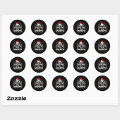 Eerste kerst als oma bijpassend kerstfeest Ne Ronde Sticker (Vel)