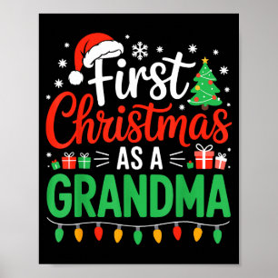Eerste kerst als oma bijpassende nieuwe Nana Oma Poster