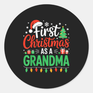 Eerste kerst als oma bijpassende nieuwe Nana Oma Ronde Sticker