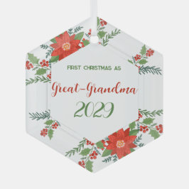 Eerste kerst als oma glas ornament