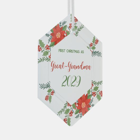 Eerste kerst als oma glas ornament (Voorkant Rechts)
