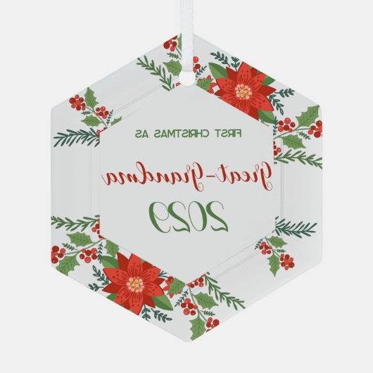 Eerste kerst als oma glas ornament (Achterkant)