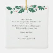 Eerste kerst als oma Sonogram Holiday Keepsake Keramisch Ornament (Achterkant)