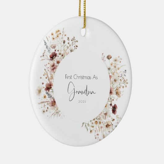 Eerste kerst als oma vakantie Ornament (Rechts)