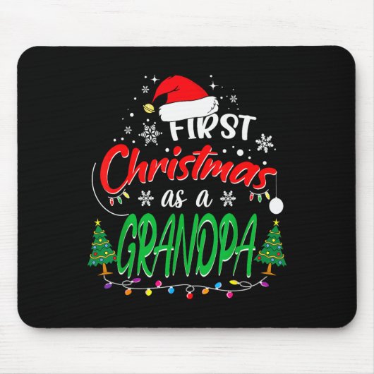 Eerste kerst als opa Nieuwe grootvader 1e K Muismat (Voorkant)