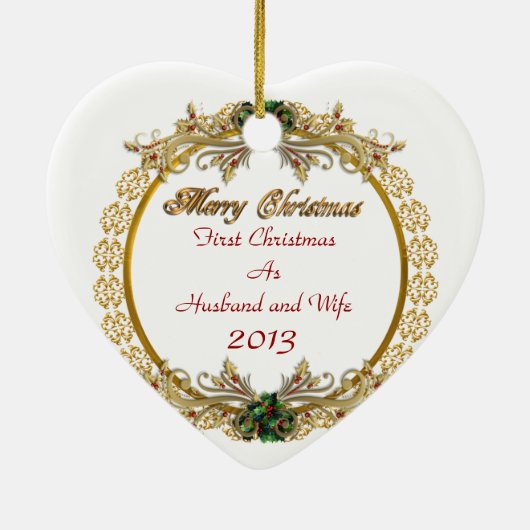 Eerste kerst als ornament voor man en vrouw (Achterkant)