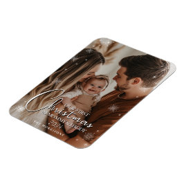 Eerste kerst als ouders flexibele fotomagneet magneet