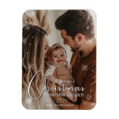 Eerste kerst als ouders flexibele fotomagneet magneet (Verticaal)