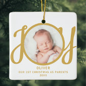 Eerste kerst als ouders Foto Keepsake Keramisch Ornament