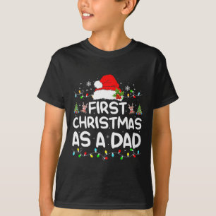 Eerste kerst als papa Funny Nieuw vader kerst T-shirt