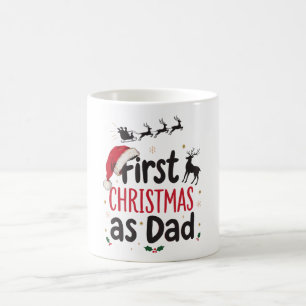 Eerste kerst als papa Kerstman slee reindeer Kerst Koffiemok