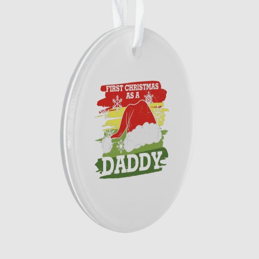 Eerste kerst als papa – nieuwe papa ornament (voorkant)