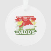 Eerste kerst als papa – nieuwe papa ornament (voorkant)
