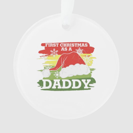 Eerste kerst als papa – nieuwe papa ornament (voorkant)