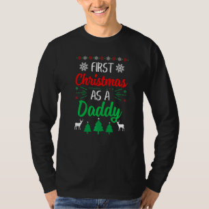 Eerste kerst als papa Xmas eerste keer vader T-shirt