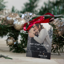 Eerste kerst als stel gepersonaliseerde foto