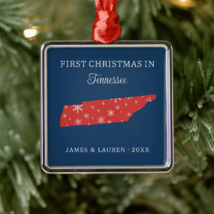 Eerste kerst als stel in Tennessee, VS-staat Metalen Ornament