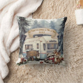 Eerste kerst als stel RV-camping pasgetrouwd paar Kussen (Deken)