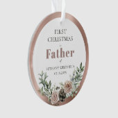 Eerste kerst als vader foto-aandenken ornament (voorkant)