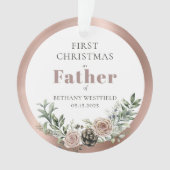 Eerste kerst als vader foto-aandenken ornament (voorkant)