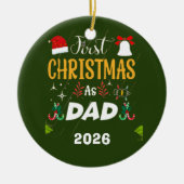 Eerste kerst als vader keramisch ornament (Voorkant)