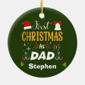Eerste kerst als vader keramisch ornament (Achterkant)