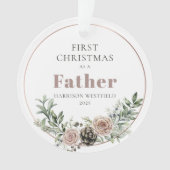 Eerste kerst als vader Naam Jaar Ornament (voorkant)