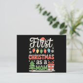Eerste kerst als vader Nieuwe moeder 1e kerst Feestdagenkaart (Staand voorkant)