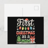 Eerste kerst als vader Nieuwe moeder 1e kerst Feestdagenkaart (Voorkant / Achterkant)