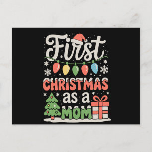 Eerste kerst als vader Nieuwe moeder 1e kerst Feestdagenkaart