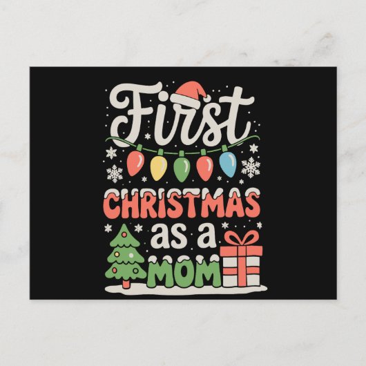 Eerste kerst als vader Nieuwe moeder 1e kerst Feestdagenkaart (Voorkant)