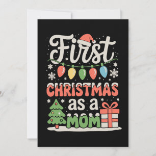 Eerste kerst als vader Nieuwe moeder 1e kerst Feestdagenkaart