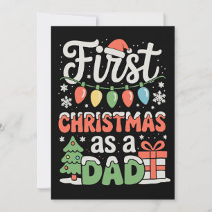 Eerste kerst als vader Nieuwe papa 1e kerst Feestdagenkaart