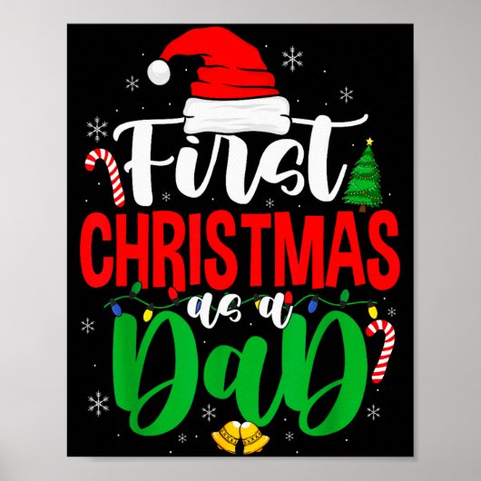 Eerste kerst als vader Nieuwe papa 1e kerst  Poster (Voorkant)