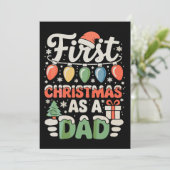 Eerste kerst als vader Nieuwe papa kerstlichten Kaart (Staand voorkant)