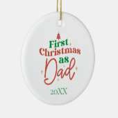 Eerste kerst als vader Nieuwe vader Papa Keramisch Ornament (Rechts)