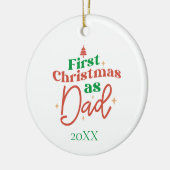 Eerste kerst als vader Nieuwe vader Papa Keramisch Ornament (Links)