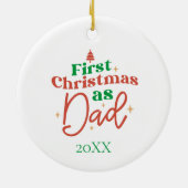 Eerste kerst als vader Nieuwe vader Papa Keramisch Ornament (Achterkant)