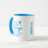 Eerste kerst als vader van een jongen mok (Voorkant links)