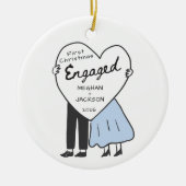 Eerste kerst als verloofd paar ornament (Voorkant)