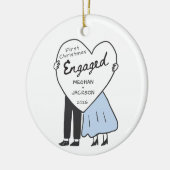 Eerste kerst als verloofd paar ornament (Links)