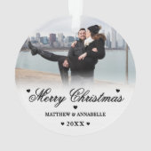 Eerste kerst als verloofd stel 2 foto ornament (achterkant)