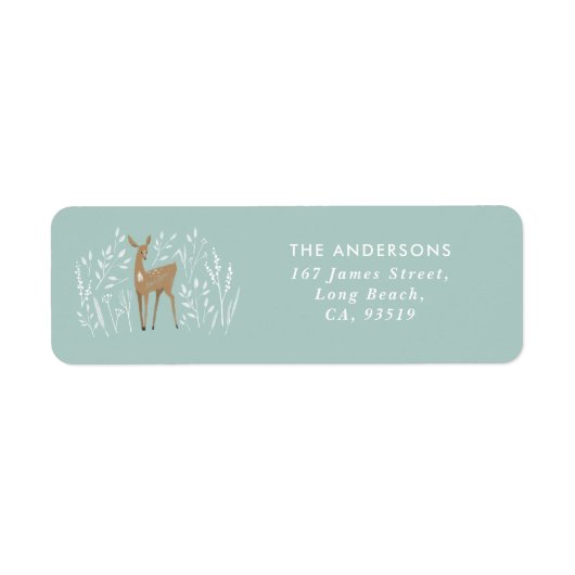 Eerste kerst aqua renders delicate rustieke etiket (Voorkant)