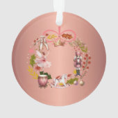 Eerste Kerst Baby ballet roos Acryl Ornament (achterkant)