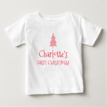 Eerste kerst baby Charlotte 1e Kerst naam shirt