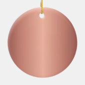 Eerste kerst Baby coquette roos metal Ornament (Achterkant)